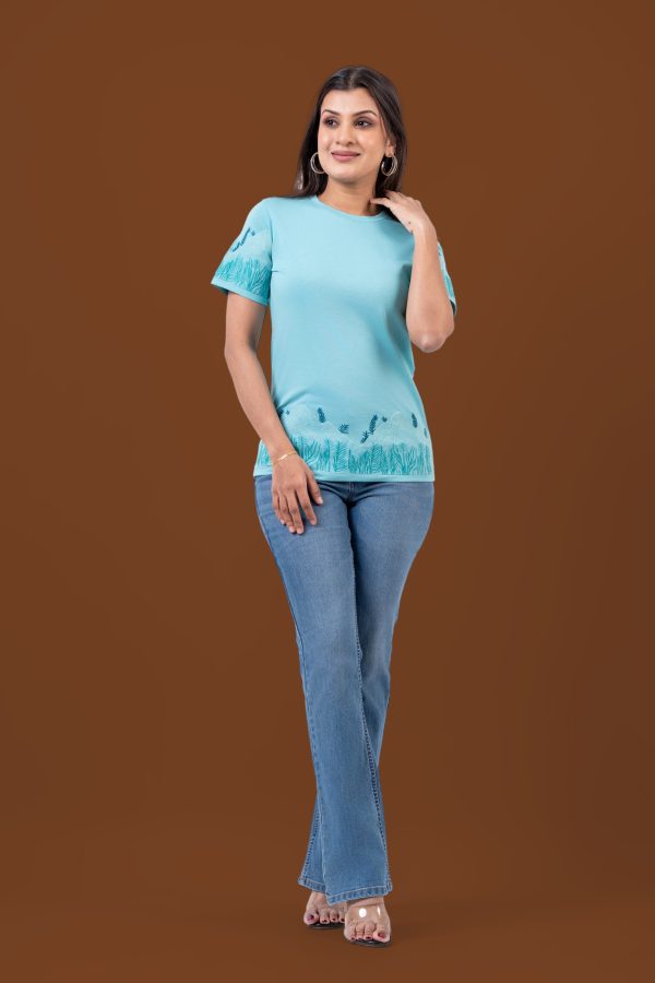 Scenery Embroidered T-Shirt - Image 5