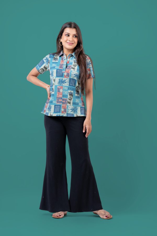 Patterned Polo T-Shirt - Image 4