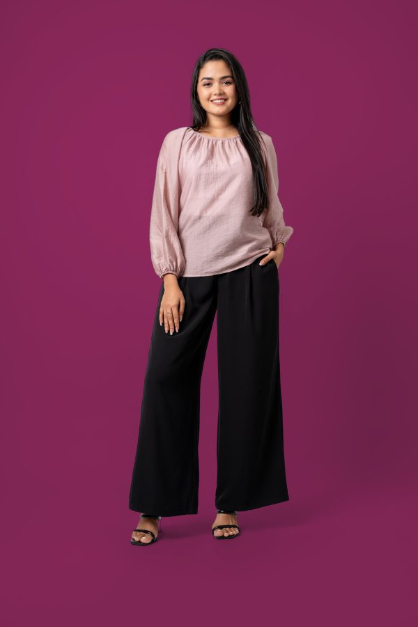 Gather Detail Puff Sleeve Top - Image 4