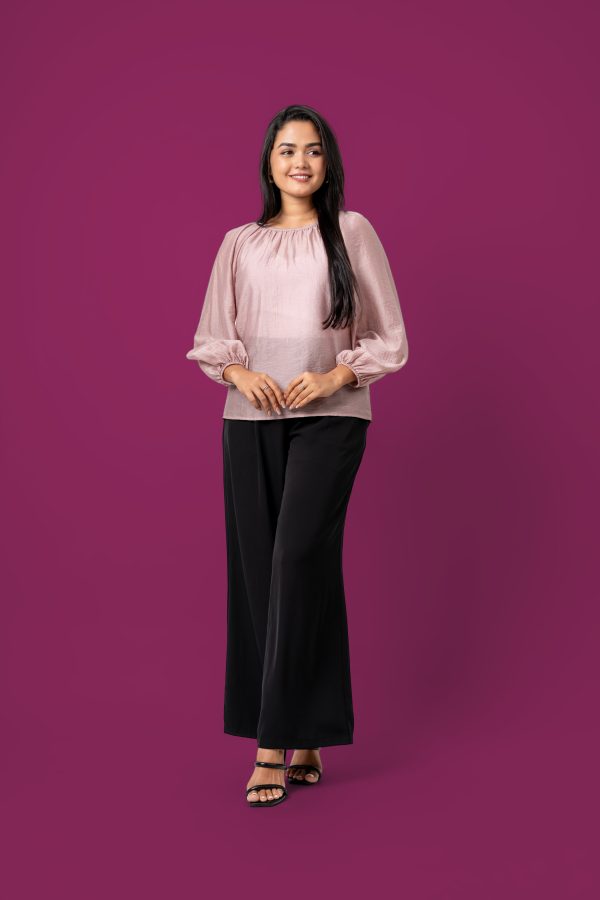 Gather Detail Puff Sleeve Top - Image 3