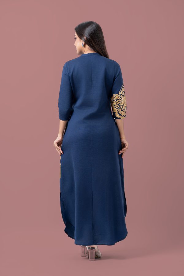 Floral Printed Curve Hem Maxi Dress - Image 5