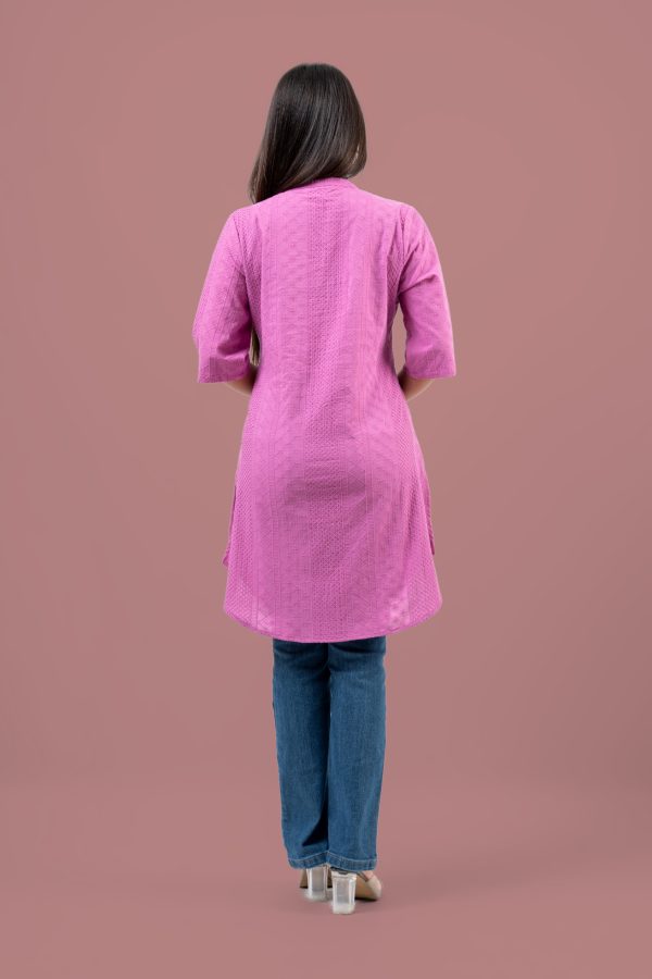 Cutlawn Curved Hem Kurta Top - Image 5