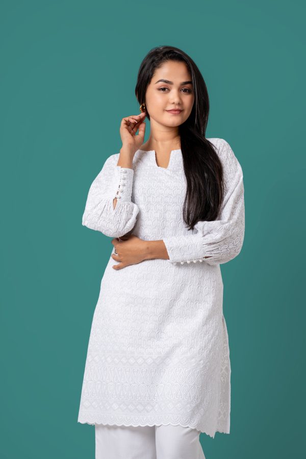 Cutlawn Kurta Top and Pants Set - Image 2