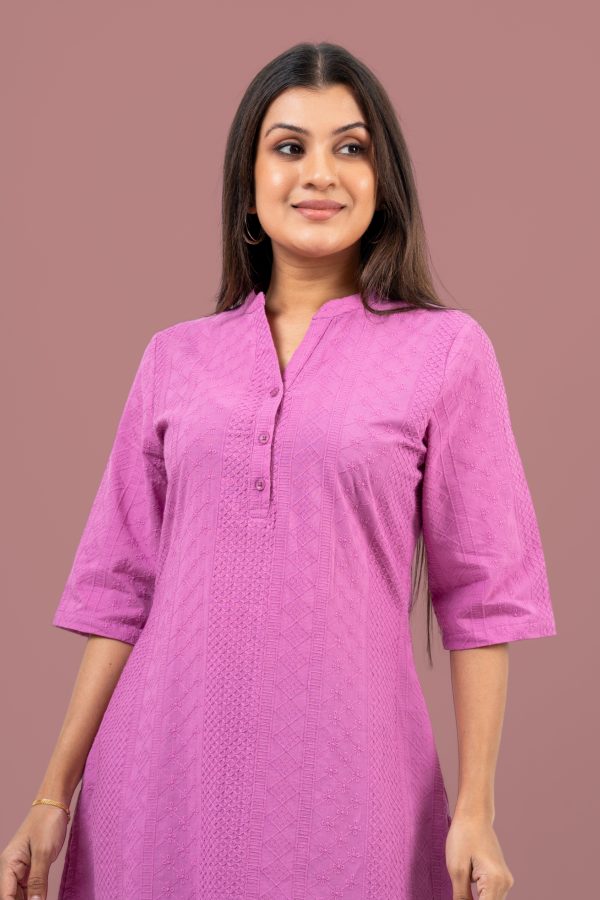 Cutlawn Curved Hem Kurta Top