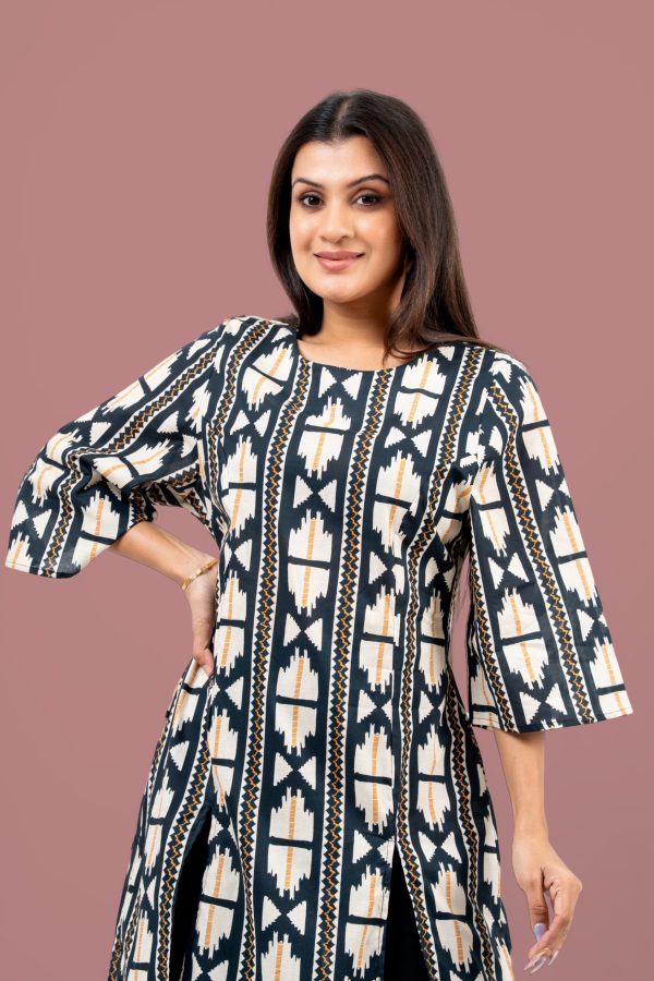Double Slit Detail Kurta Top