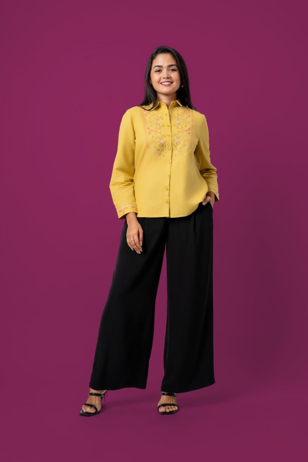 Embroidery Detail Shirt Blouse - Image 4
