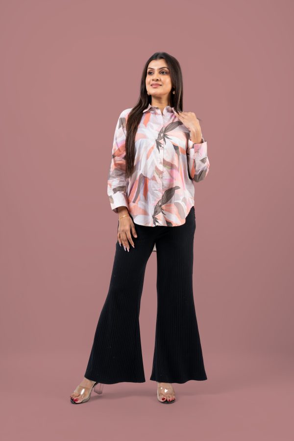 Abstract Floral Patterned Shirt Blouse - Image 3
