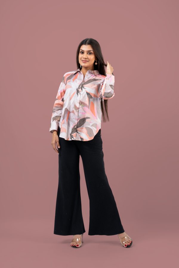 Abstract Floral Patterned Shirt Blouse - Image 4