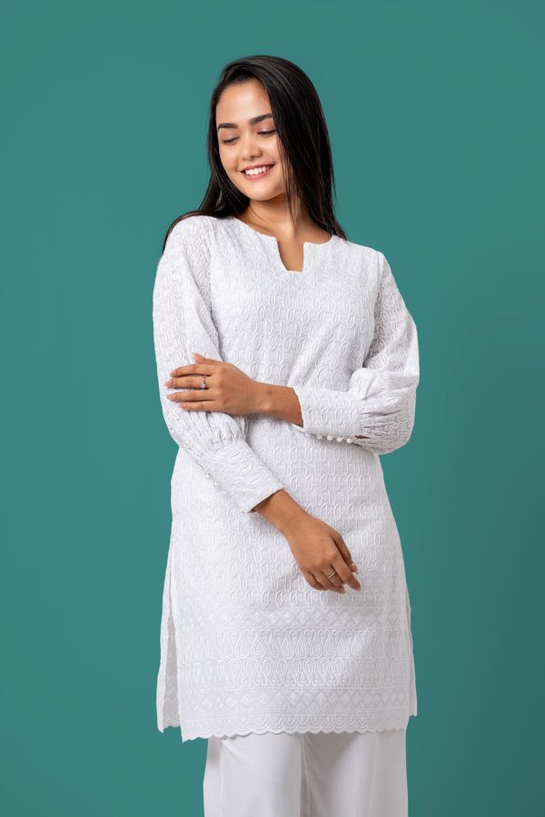 Cutlawn Kurta Top and Pants Set - Image 3