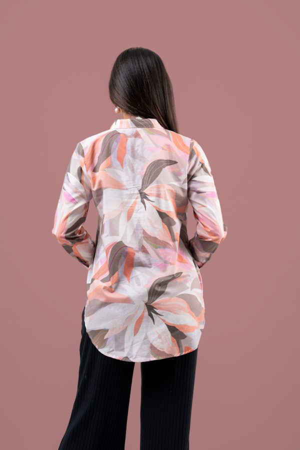 Abstract Floral Patterned Shirt Blouse - Image 5