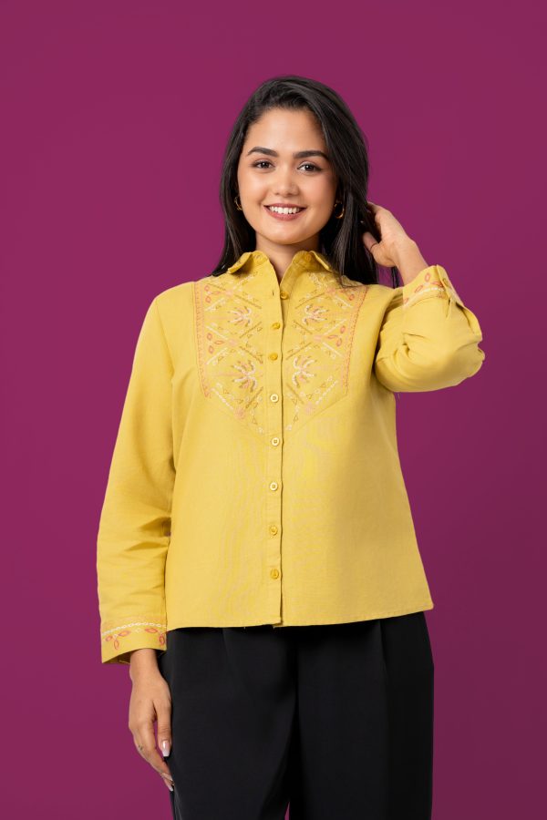 Embroidery Detail Shirt Blouse