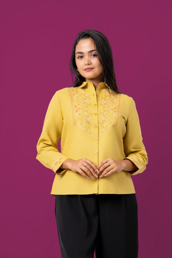 Embroidery Detail Shirt Blouse - Image 3