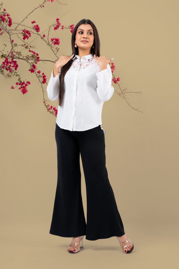 Embroidered Loose Fit Shirt Blouse - Image 4