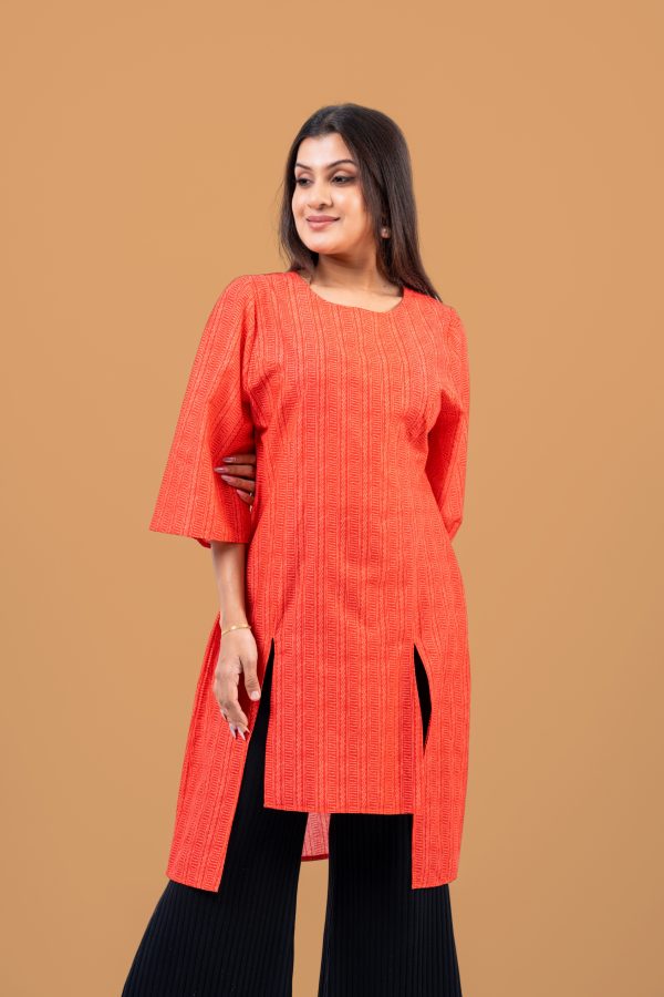 Double Slit Detail Kurta Top