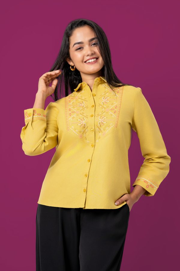 Embroidery Detail Shirt Blouse - Image 2