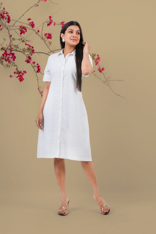 Cutlawn Button-Down Short Shirt Dress - Image 4