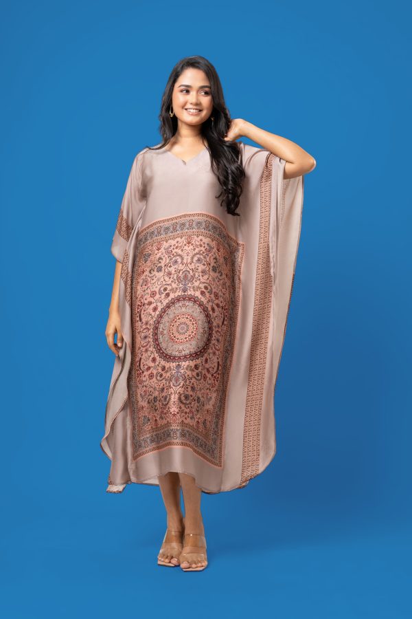 V-Neck Midi Kaftan Dress - Image 3