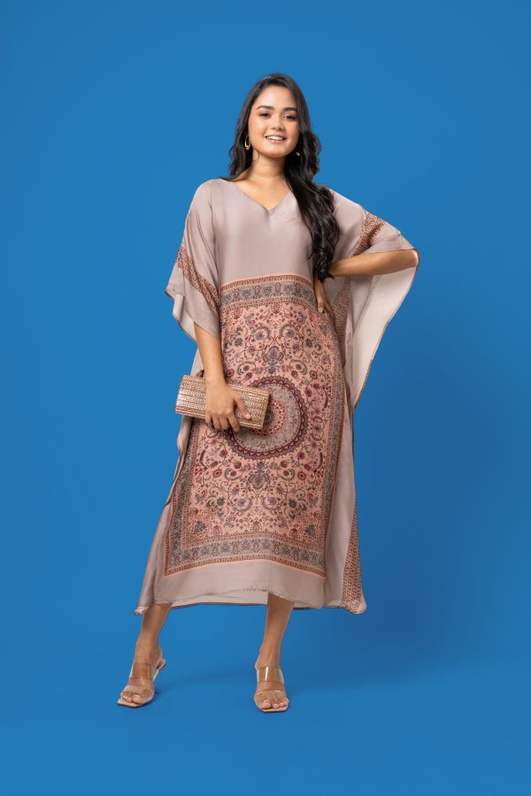 V-Neck Midi Kaftan Dress - Image 2