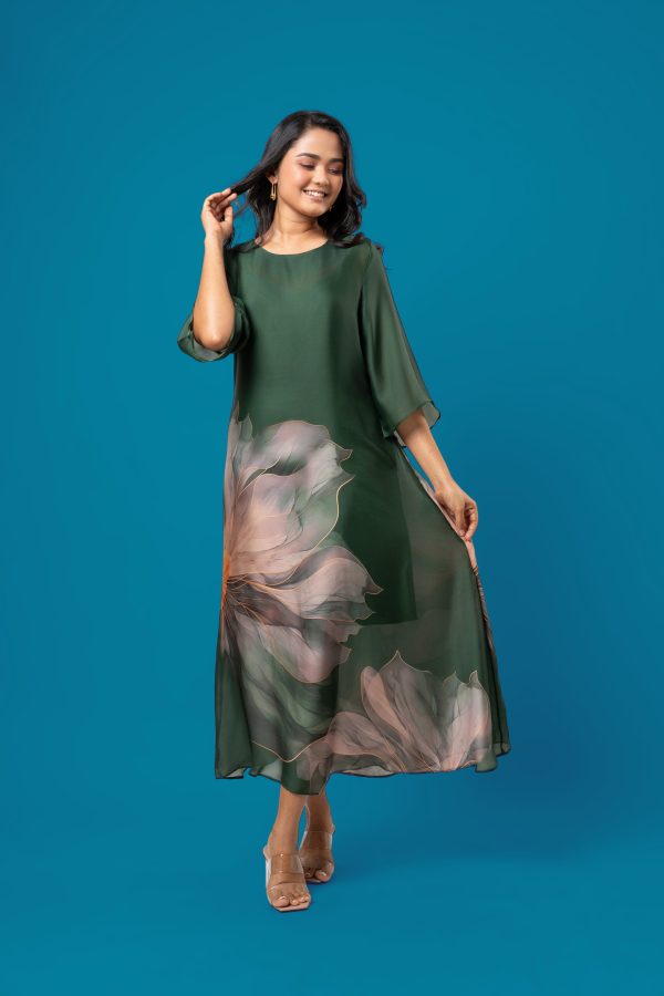 Floral Patterned A-Line Maxi Dress - Image 2