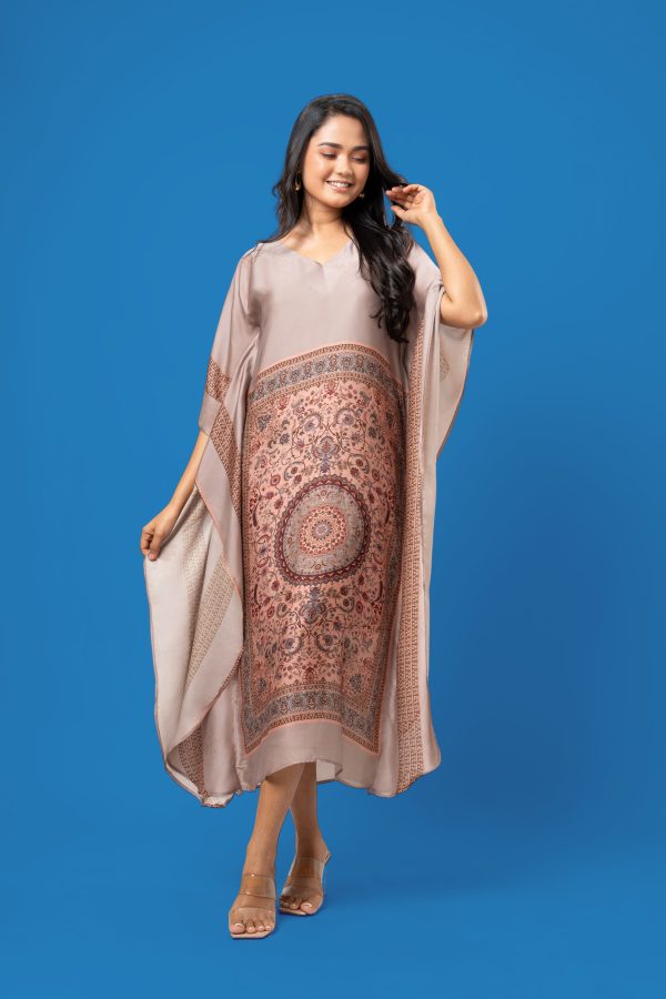 V-Neck Midi Kaftan Dress - Image 4