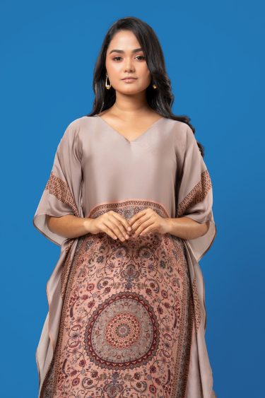 V-Neck Midi Kaftan Dress
