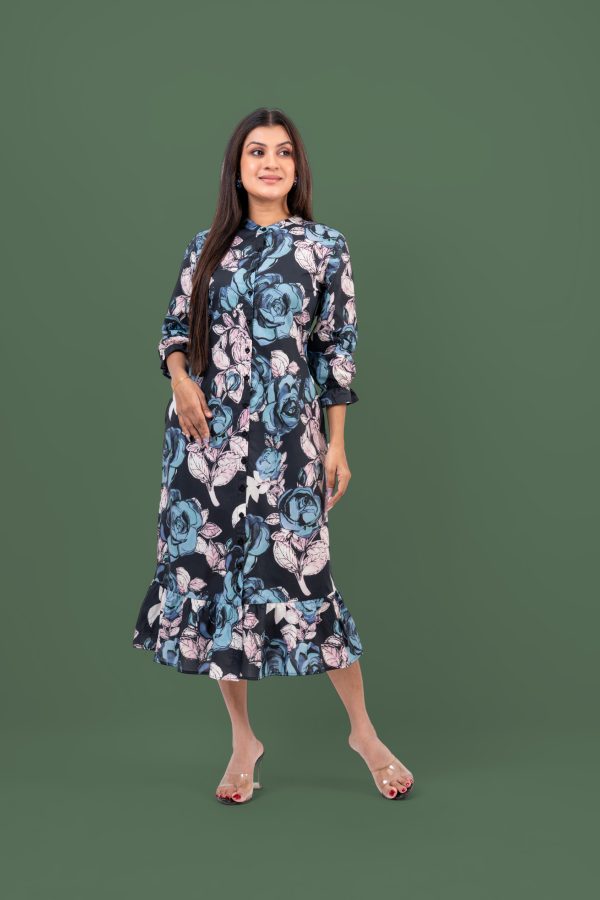 Button Down Tiered Midi Dress - Image 4