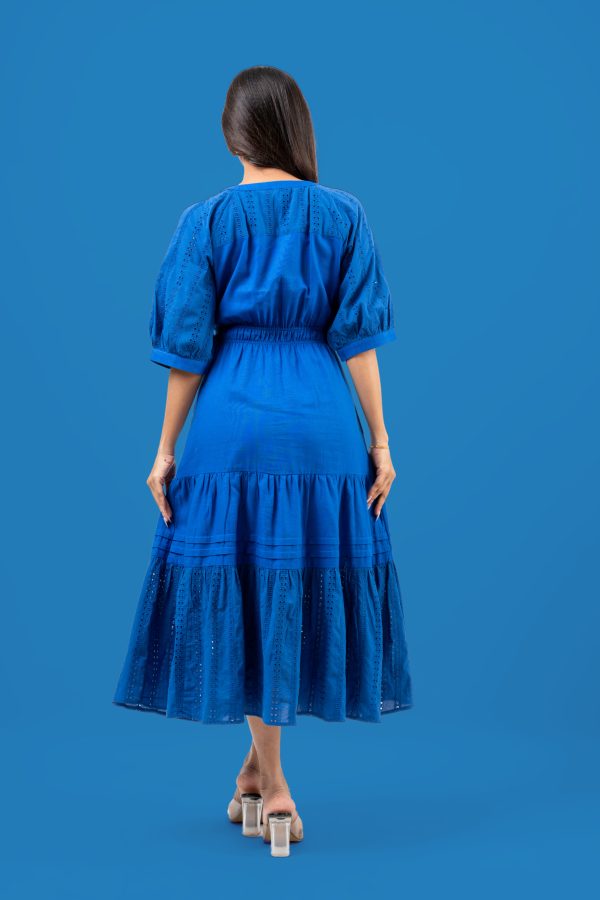 Waist Elasticated Detail Tiered Maxi Dress - Image 5