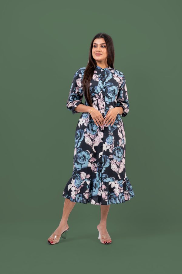 Button Down Tiered Midi Dress - Image 5
