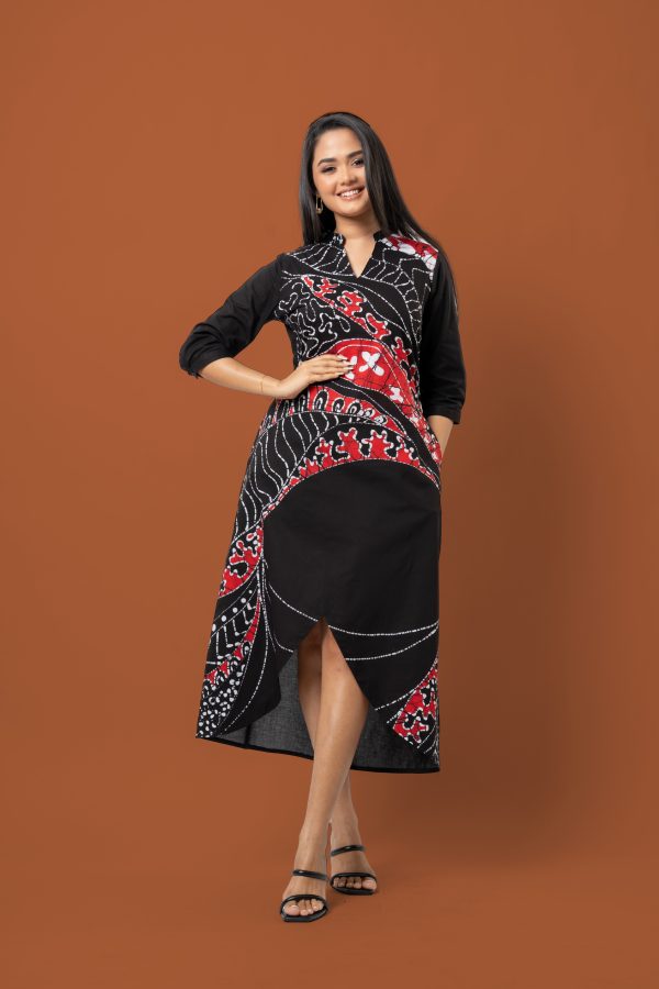 Batik High-Low Hem Maxi Dress - Image 3