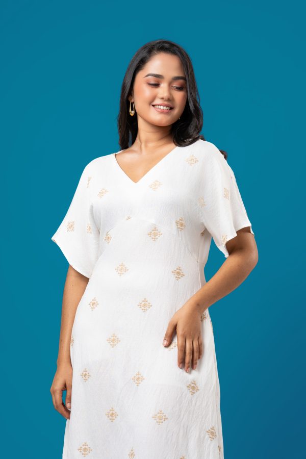 Maggie Sleeve V-Neck Midi Dress - Image 5