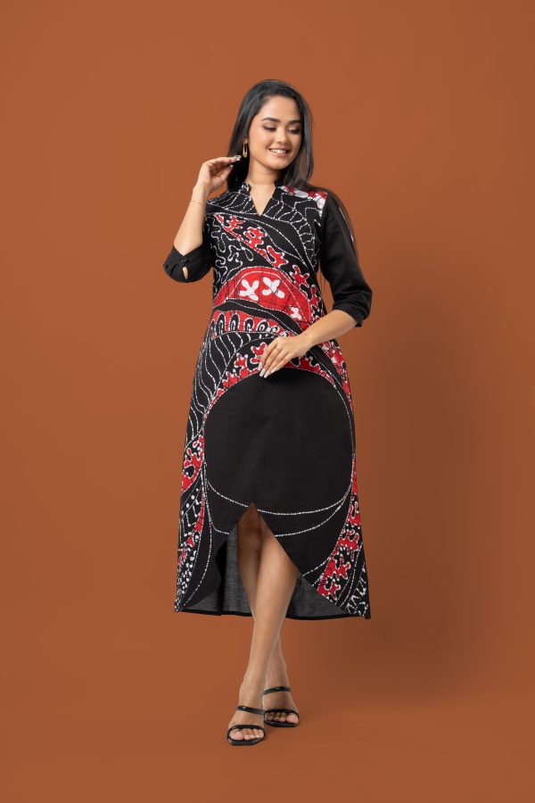 Batik High-Low Hem Maxi Dress - Image 4
