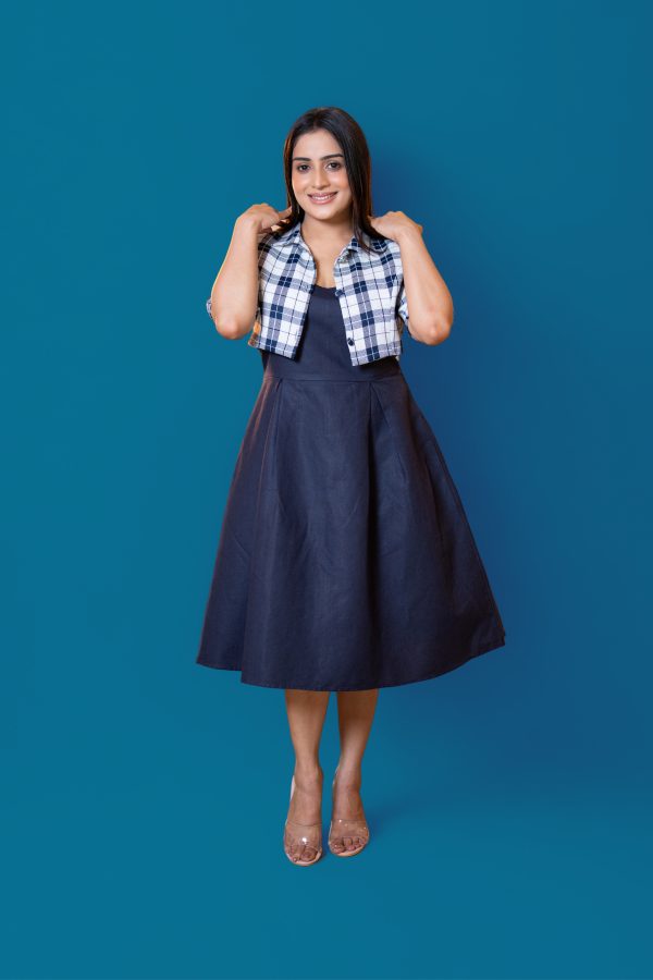 Strapped Short Dress and Cropped Blazer Set - Image 3