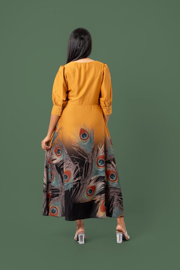 Feather Patterned Maxi Dress - Image 6