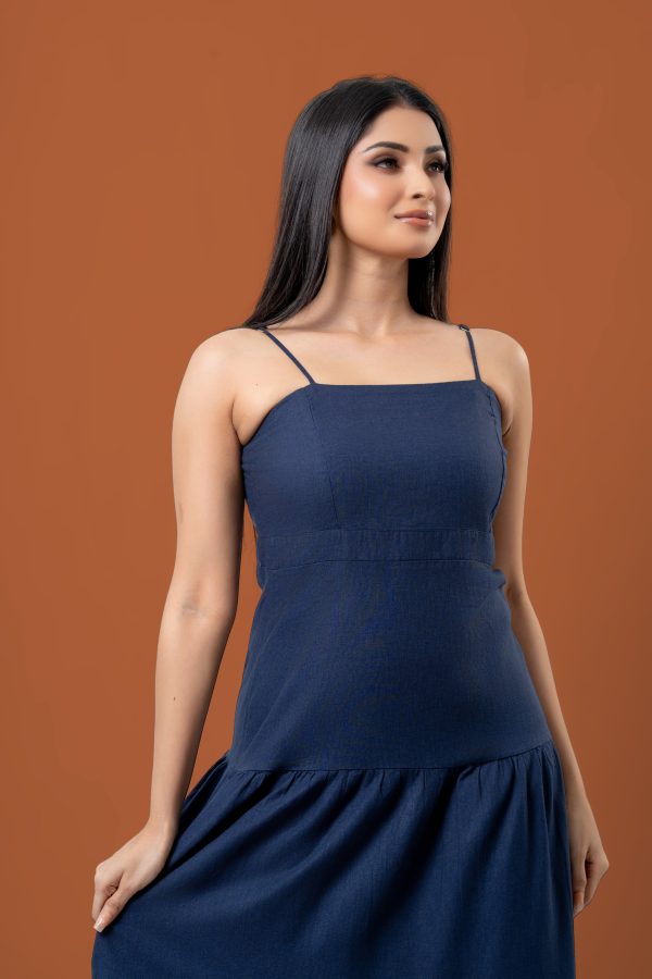 Embroidered Spaghetti Strap Maxi Dress - Image 4