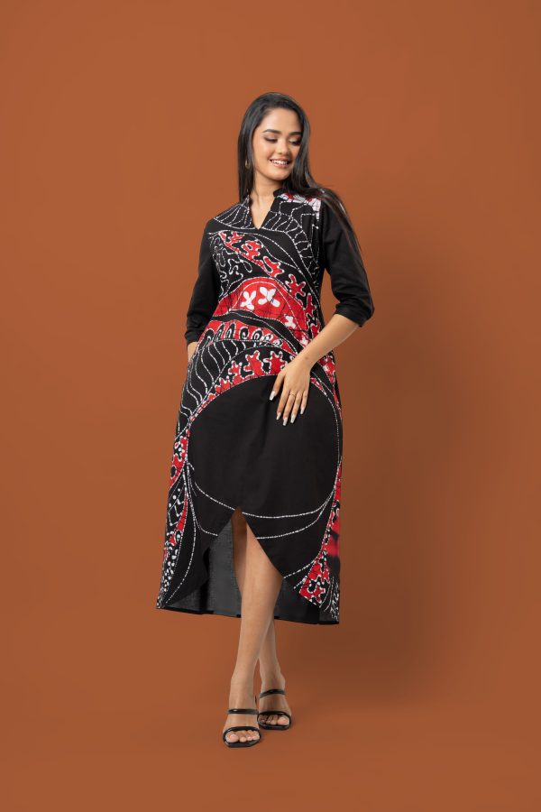 Batik High-Low Hem Maxi Dress - Image 5