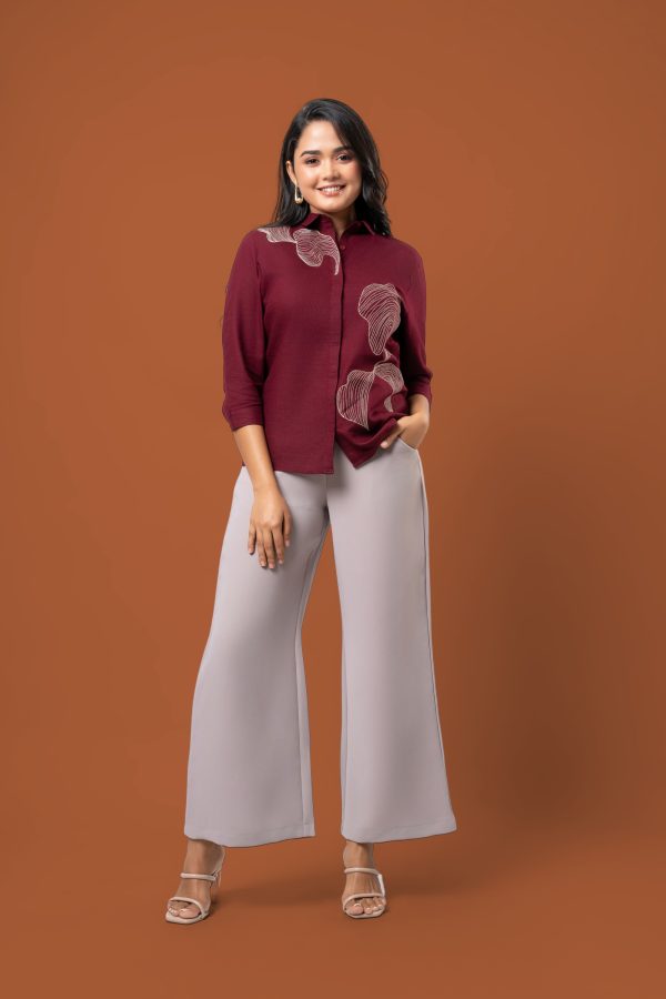 Embroidery Detail Shirt Blouse - Image 5