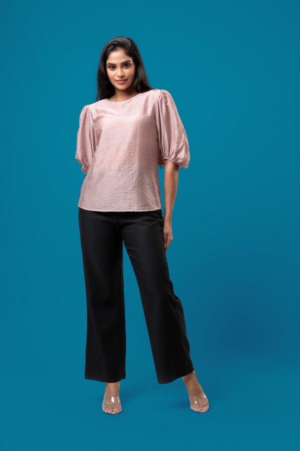 Round Neck Puff Sleeved Blouse - Image 4