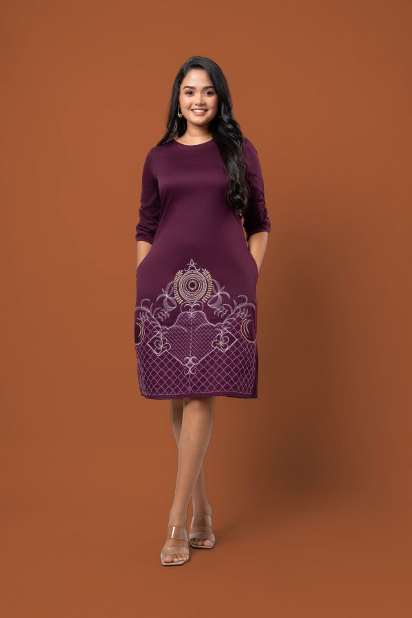 Hem Embroidery Detailed Short Dress - Image 4