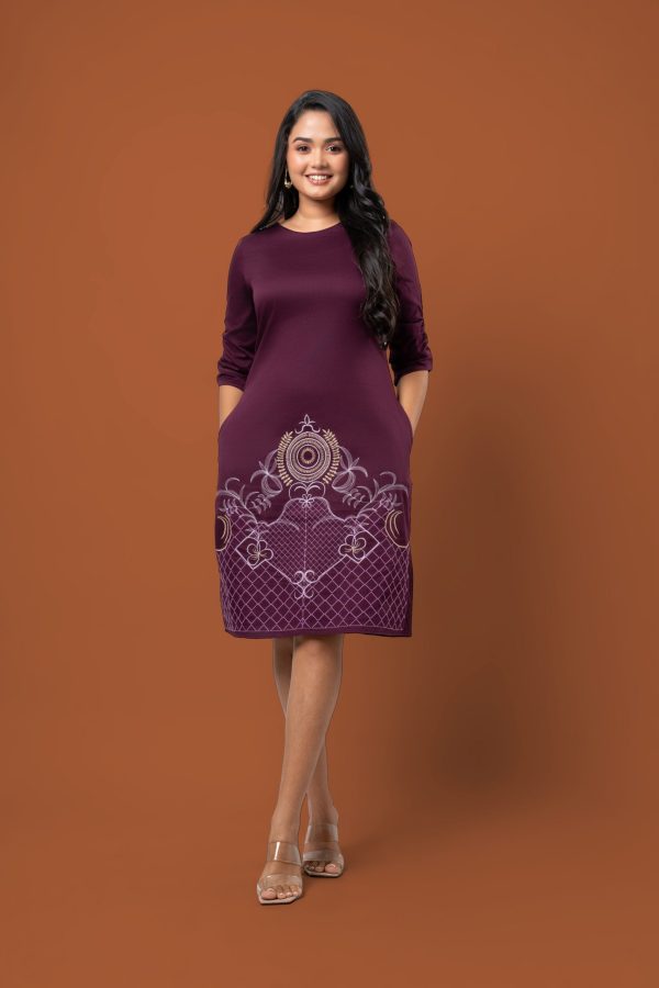 Hem Embroidery Detailed Short Dress - Image 4