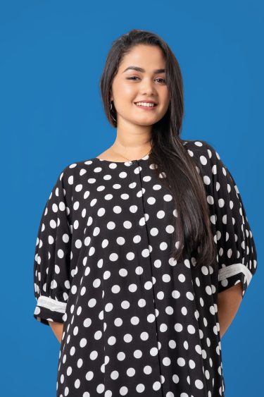 Baggy Lace Detail Sleeved Button-Down Short Dress