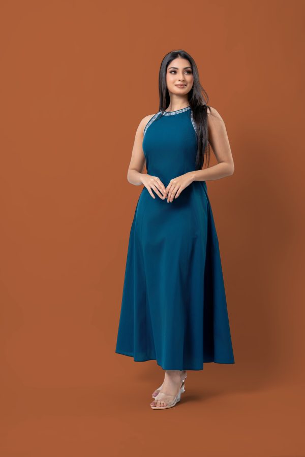 Embroidered Racerback Maxi Dress - Image 2
