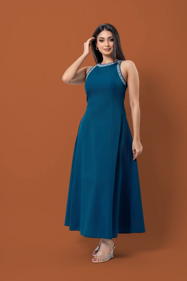 Embroidered Racerback Maxi Dress - Image 3