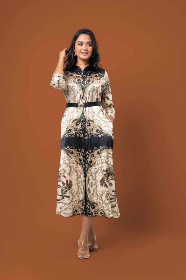 Belt Detail Maxi Shirt Dress - Image 5