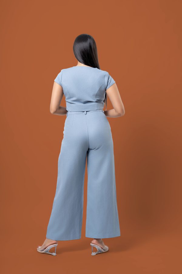 Cap Sleeve Crop Top and Pants Set - Image 5