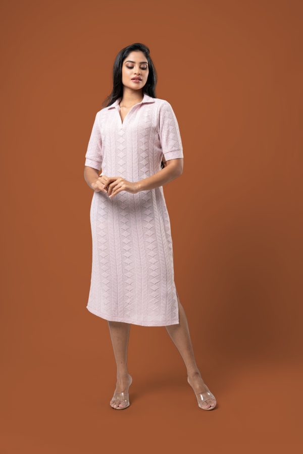 Collared Bodycon Midi Dress - Image 5