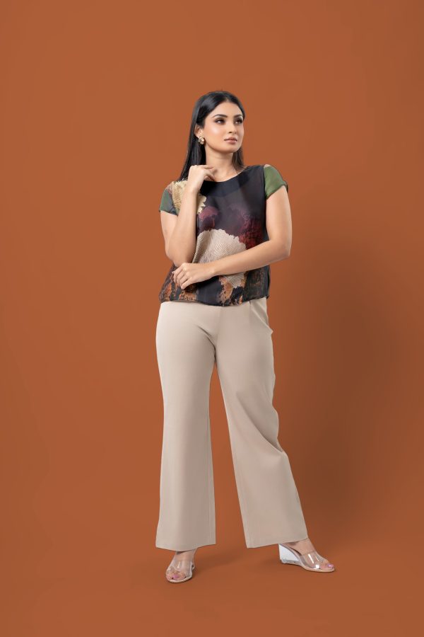 Floral Patterned Cap Sleeve Top - Image 4