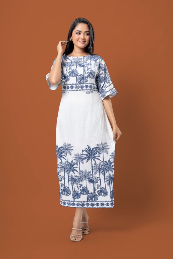 Botanical Patterned Maxi Dress - Image 4