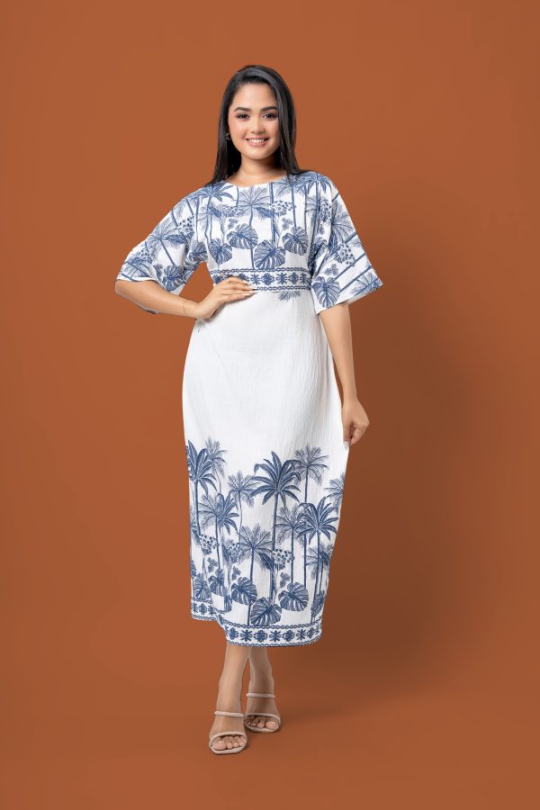 Botanical Patterned Maxi Dress - Image 2