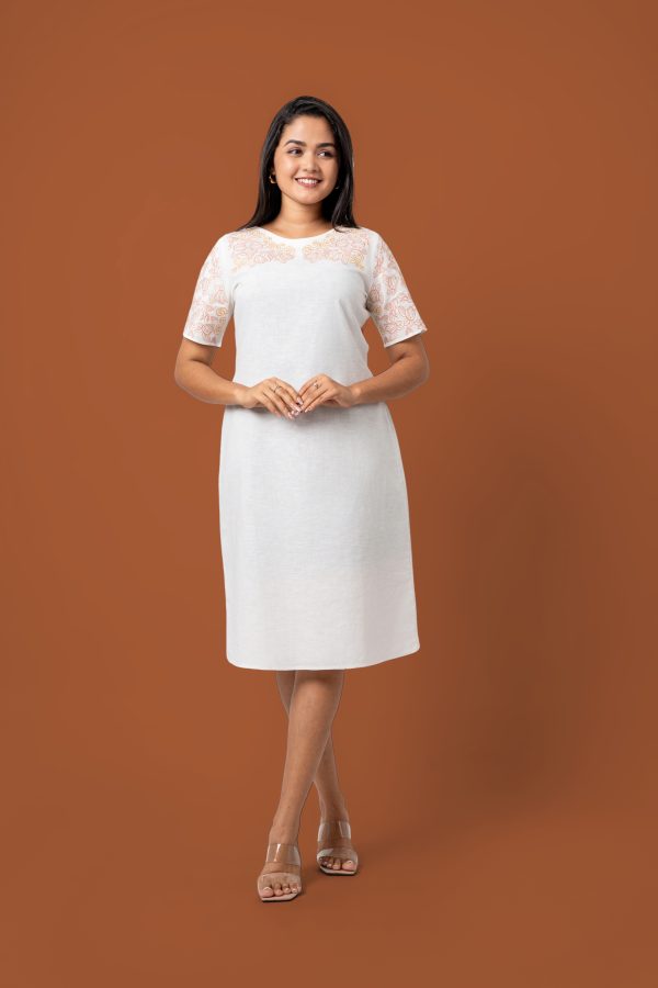 Floral Embroidered Short Dress - Image 6