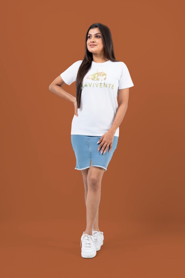 Bow Detail Graphic Printed T-Shirt - Image 5